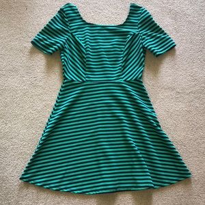 Business Casual Short Sleeve striped dress